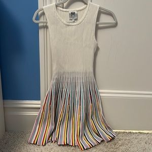 White and Multicolored Sleeveless Milly Minis Dress, 14